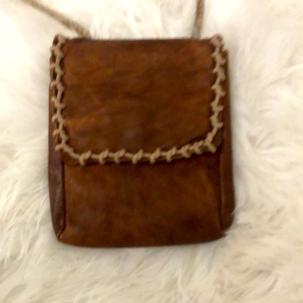 Brown leather crossbody
